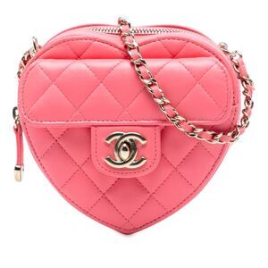Chanel Mini Lambskin Cc In Love Heart Crossbody